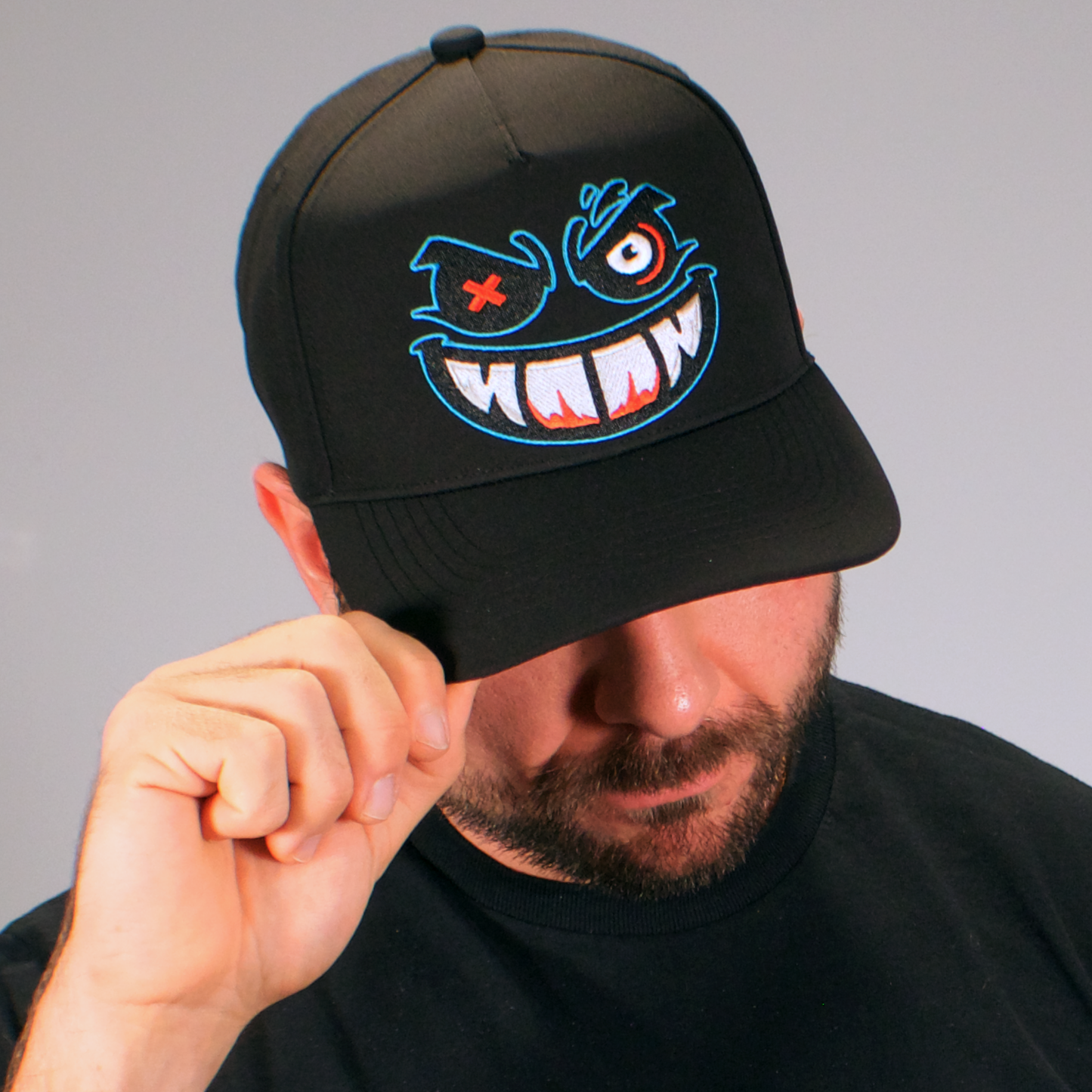 Blue Crazy Face - Snapback + T-Shirt Combo