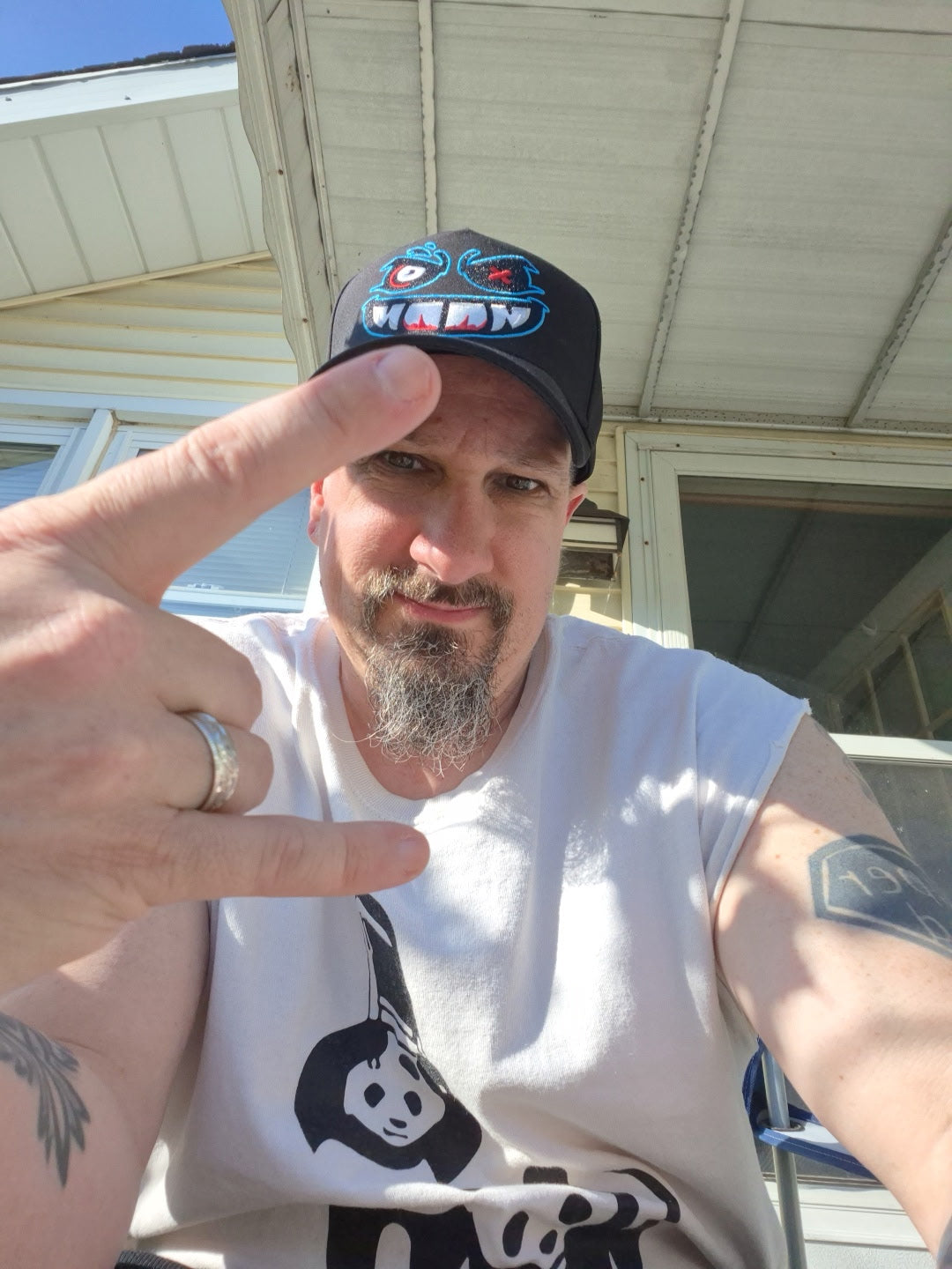 Crazy Face Hat - Blue