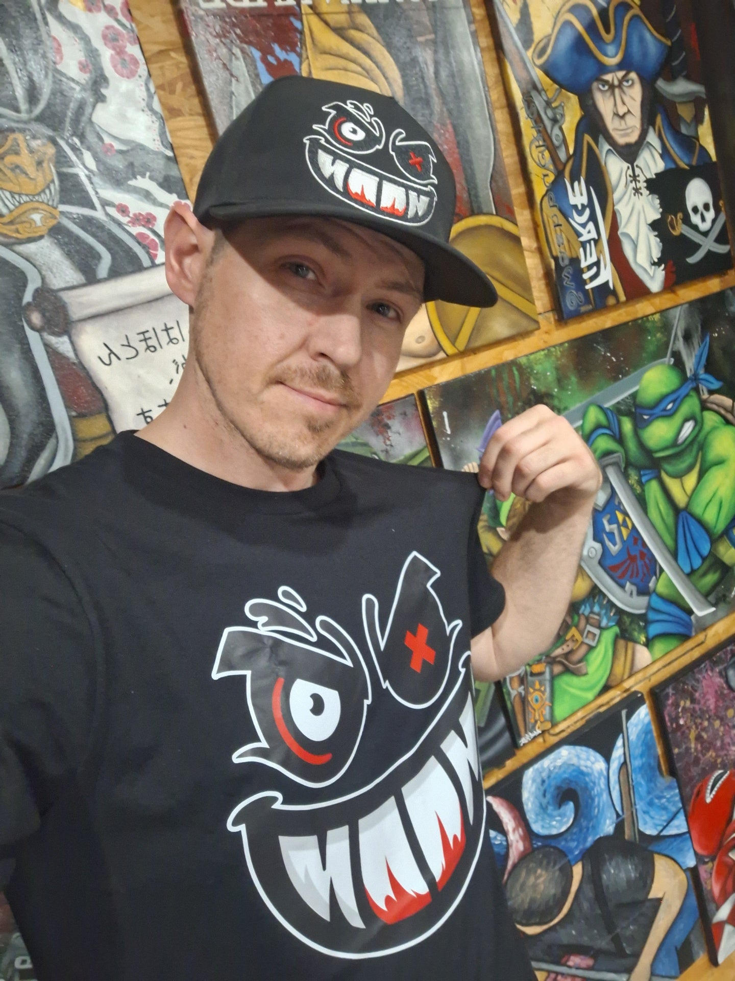 Crazy Face Hat - White
