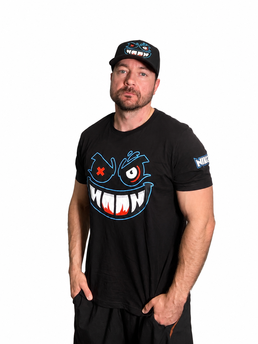 Blue Crazy Face T-Shirt
