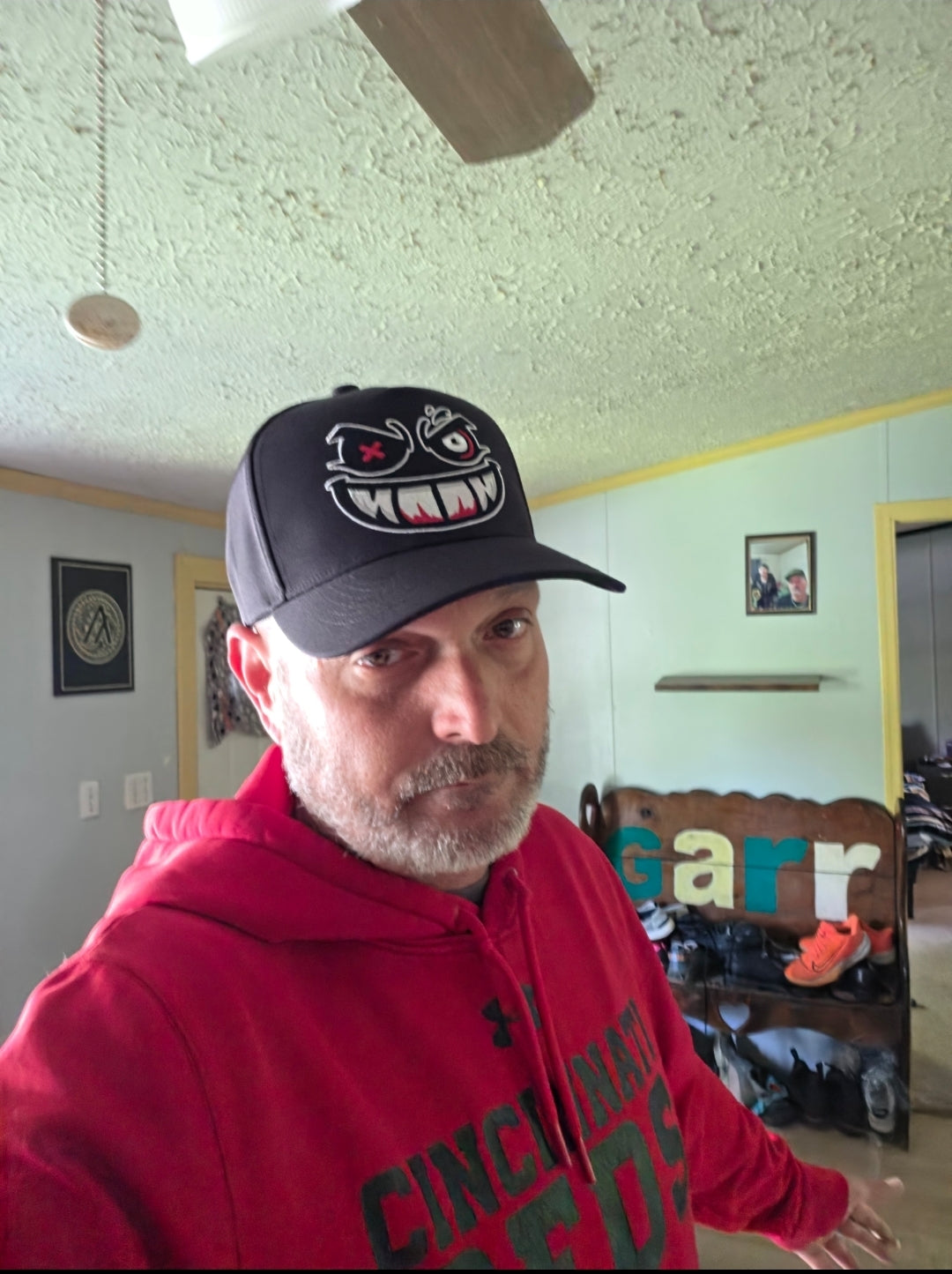 Crazy Face Hat - White